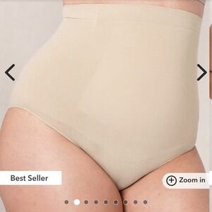 Shapermint Essentials All Day Every Day High-Waisted Beige Shaper Panty, M/L